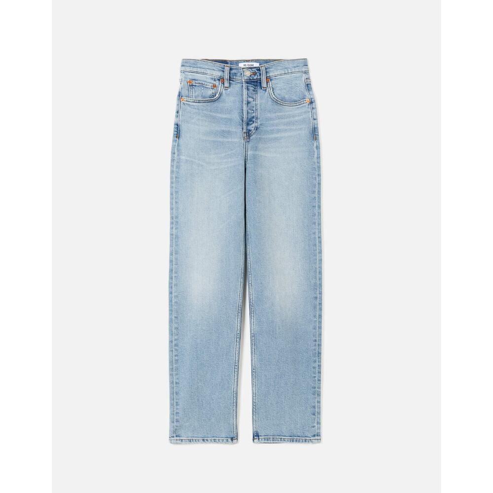 NEW REDONE 70S Ultra High Rise STOVE PIPE Women Blue Jeans Size 25 - Picture 6 of 16